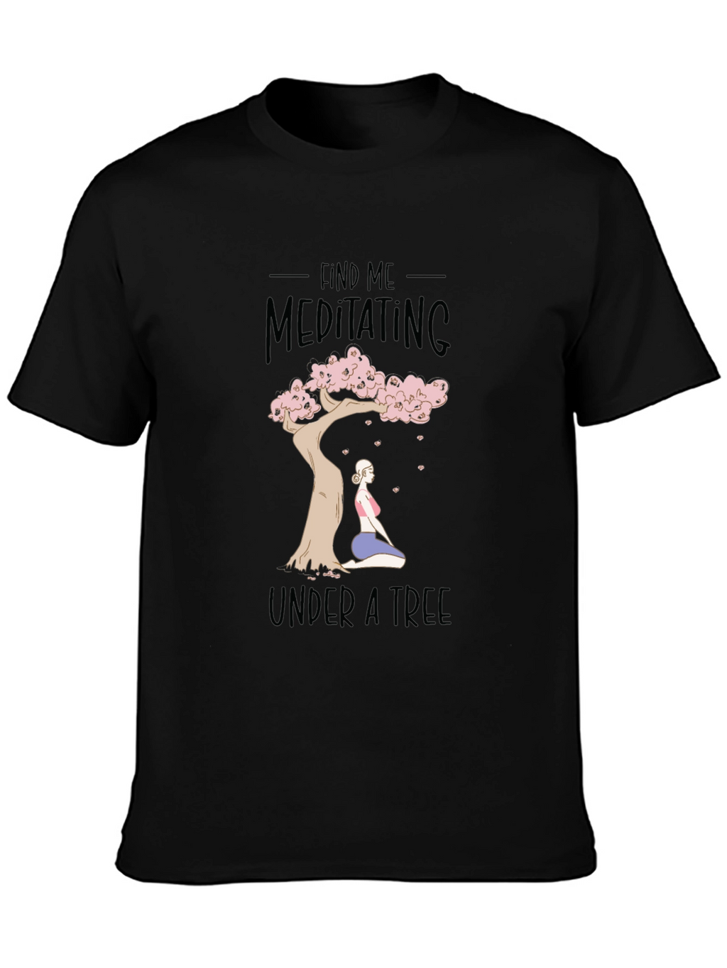 Meditating Under a Tree Graphic Tee