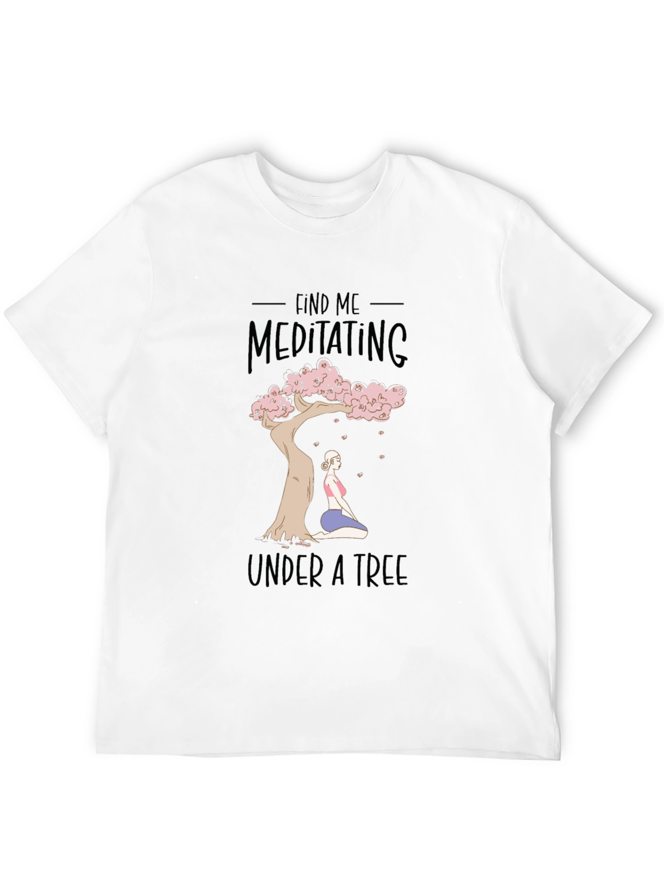 Meditating Under a Tree Graphic Tee