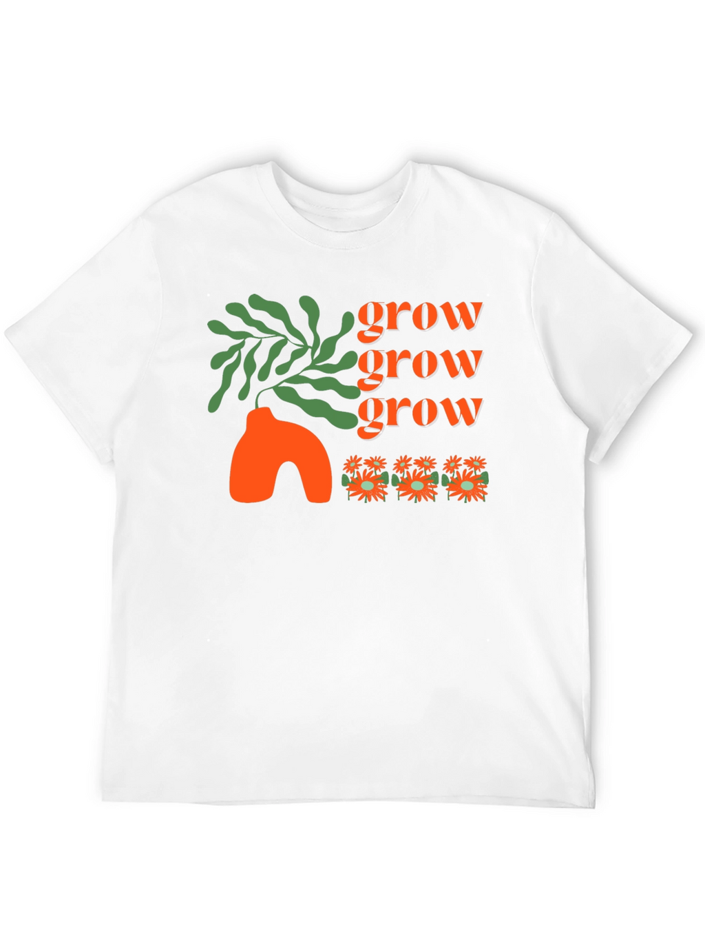 Grow T-Shirt - Black Graphic Tee Stylish Design