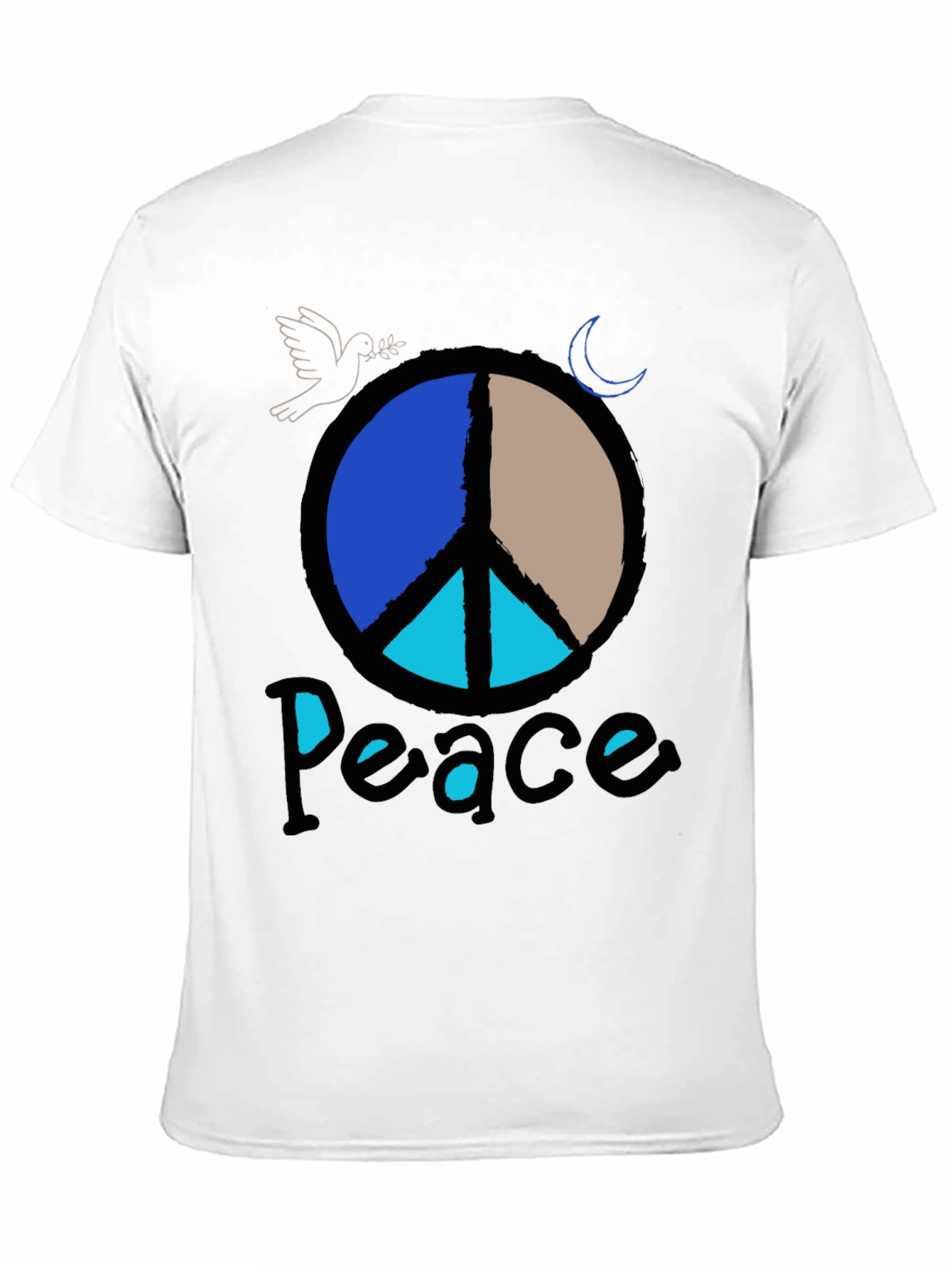 Peace Sign Graphic Tee - Retro Style