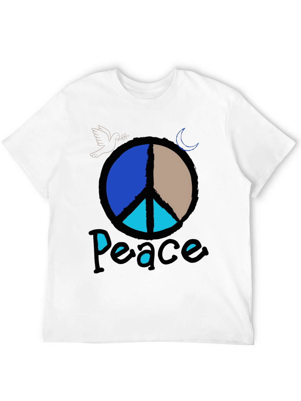 Peace Sign Graphic Tee - Retro Style