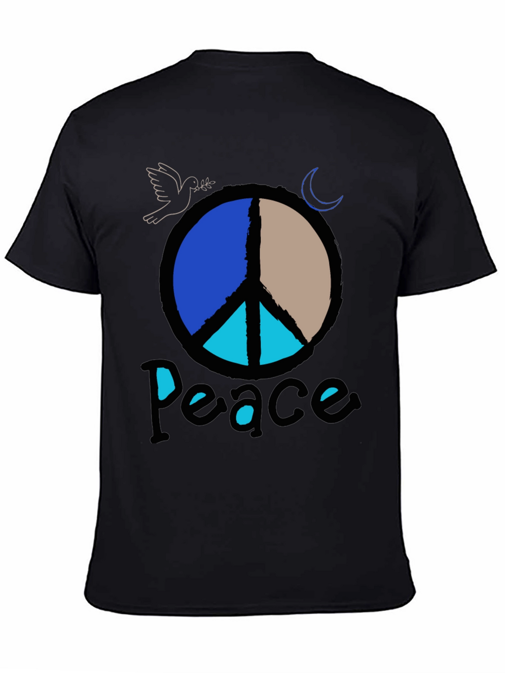 Peace Sign Graphic Tee - Retro Style
