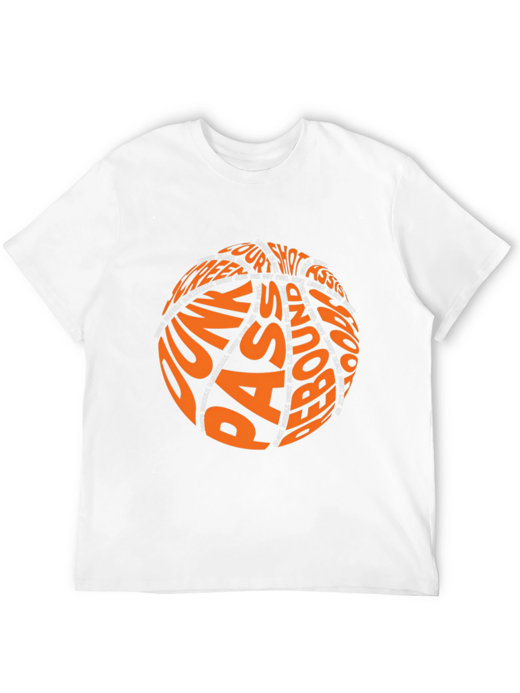 Basketball Word Art Graphic T-Shirt