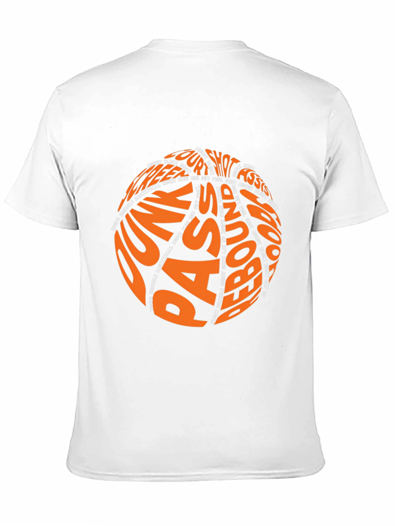 Basketball Word Art Graphic T-Shirt