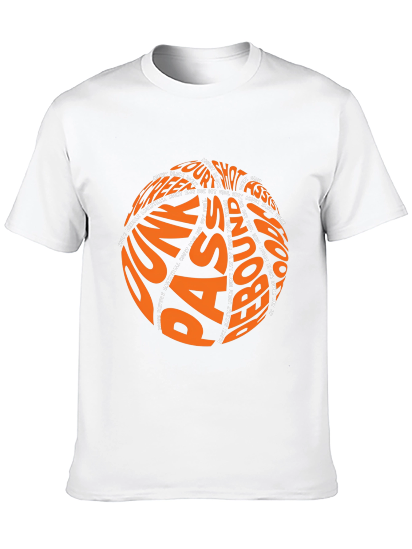 Basketball Word Art Graphic T-Shirt