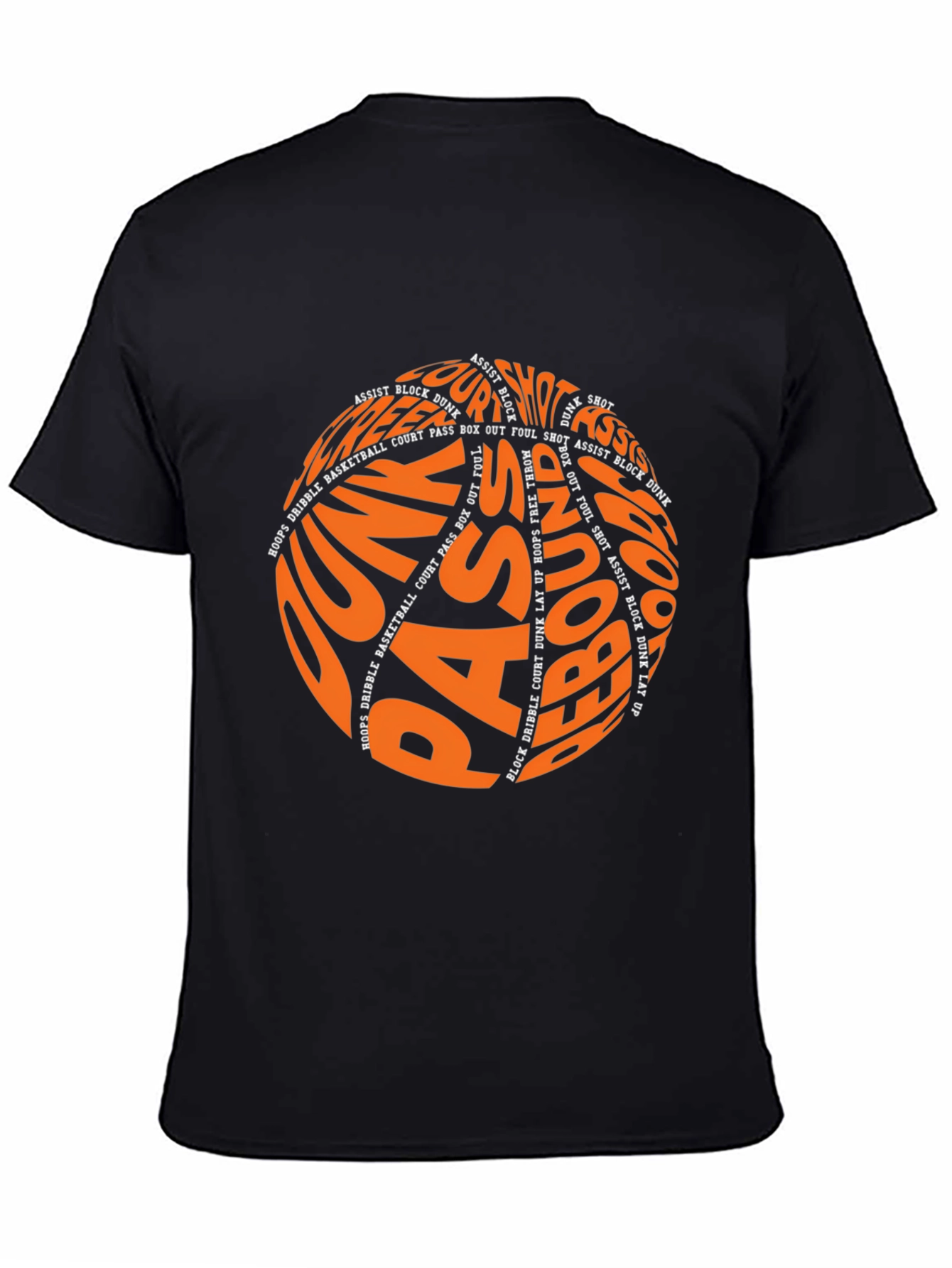 Basketball Word Art Graphic T-Shirt