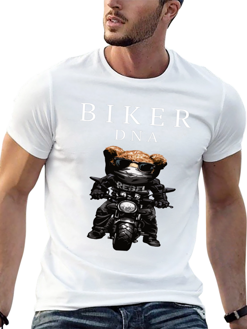 Biker DNA Black Graphic T-Shirt