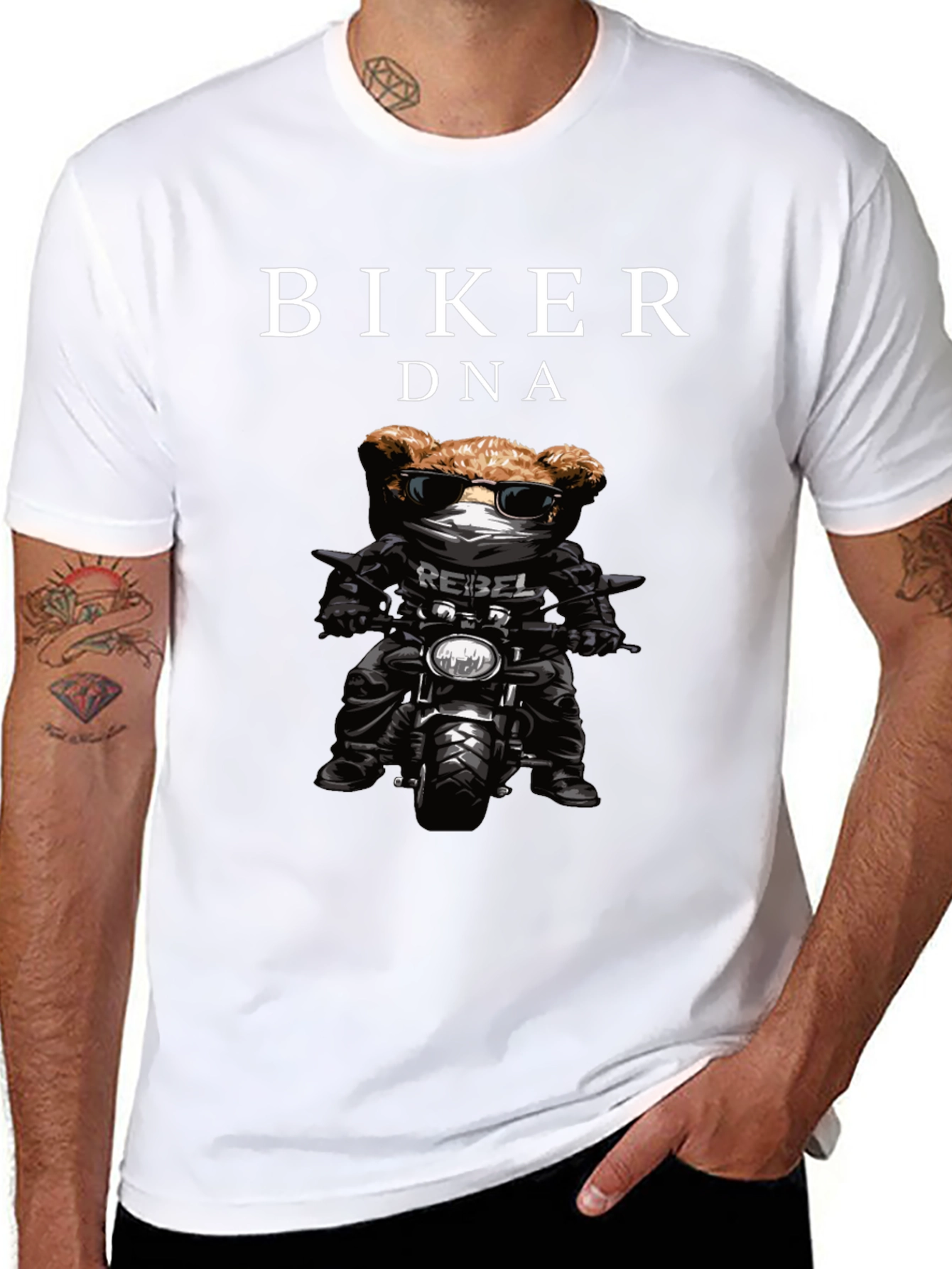 Biker DNA Black Graphic T-Shirt