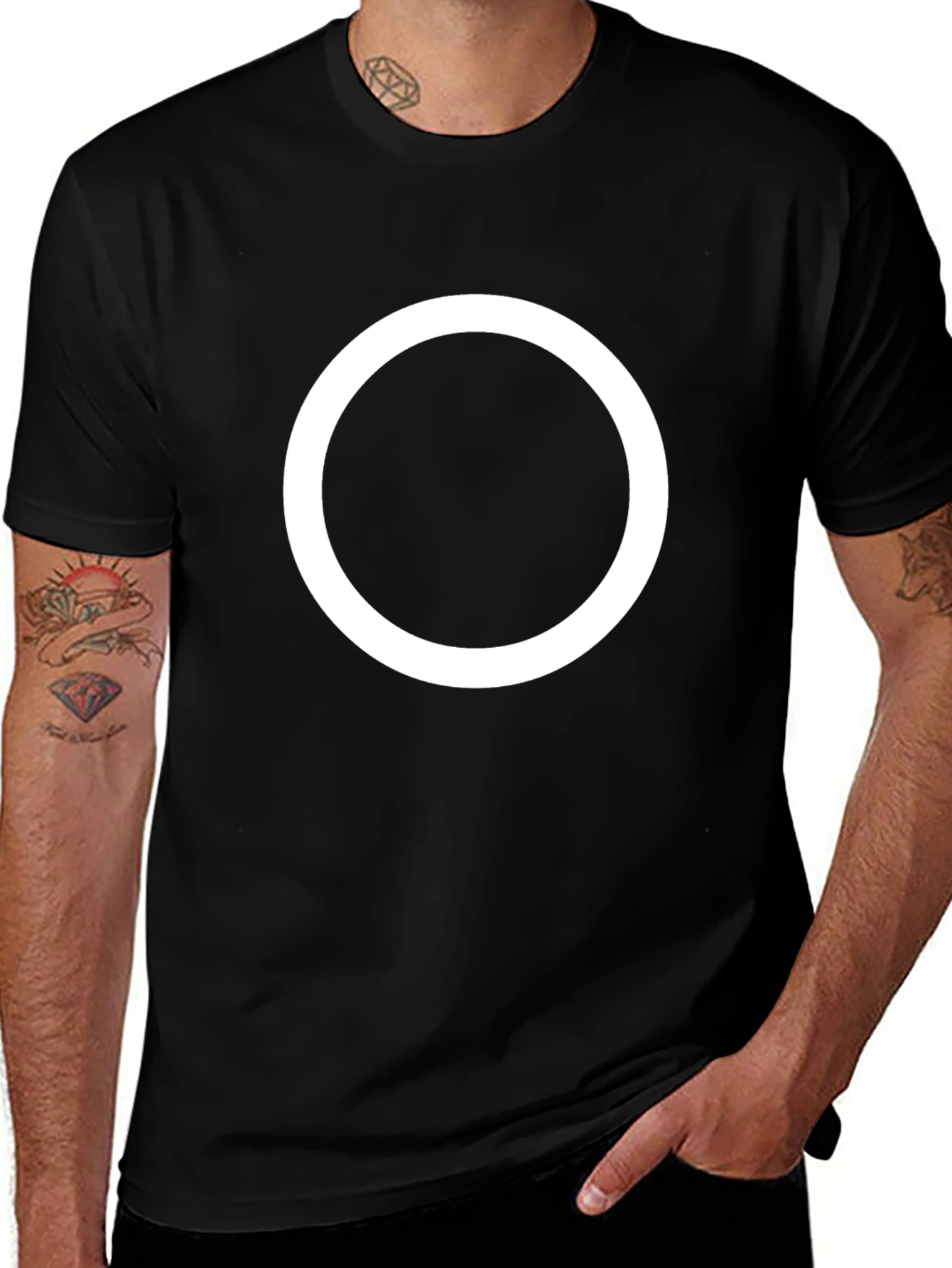 Squid Game Circle T-Shirt - Black Cotton Tee