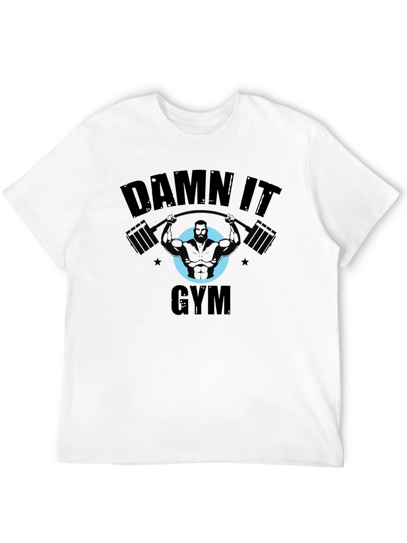 Damn It Gym Black T-Shirt Workout Fitness