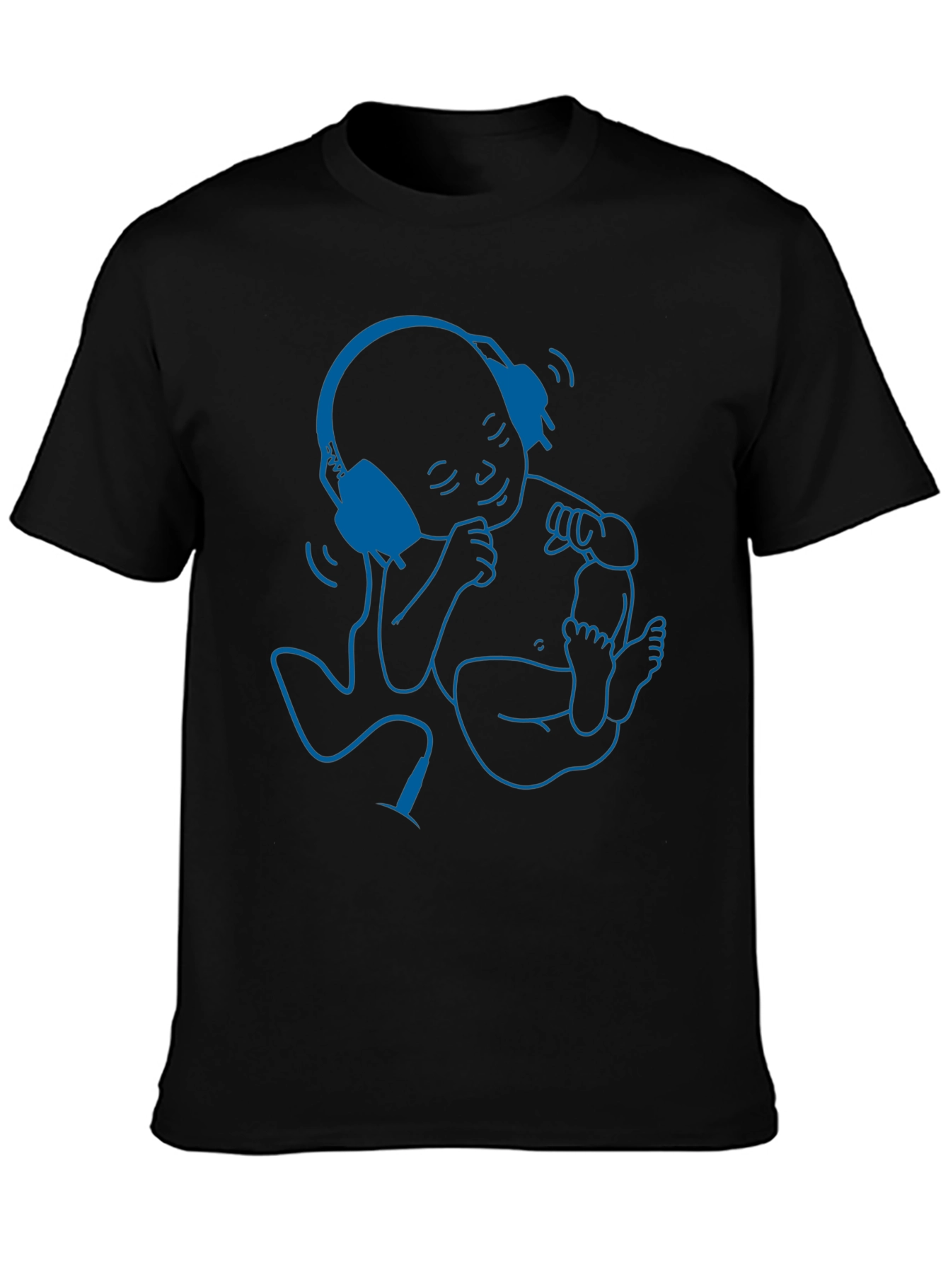 Cool Baby DJ Graphic Tee - Black Cotton T-Shirt