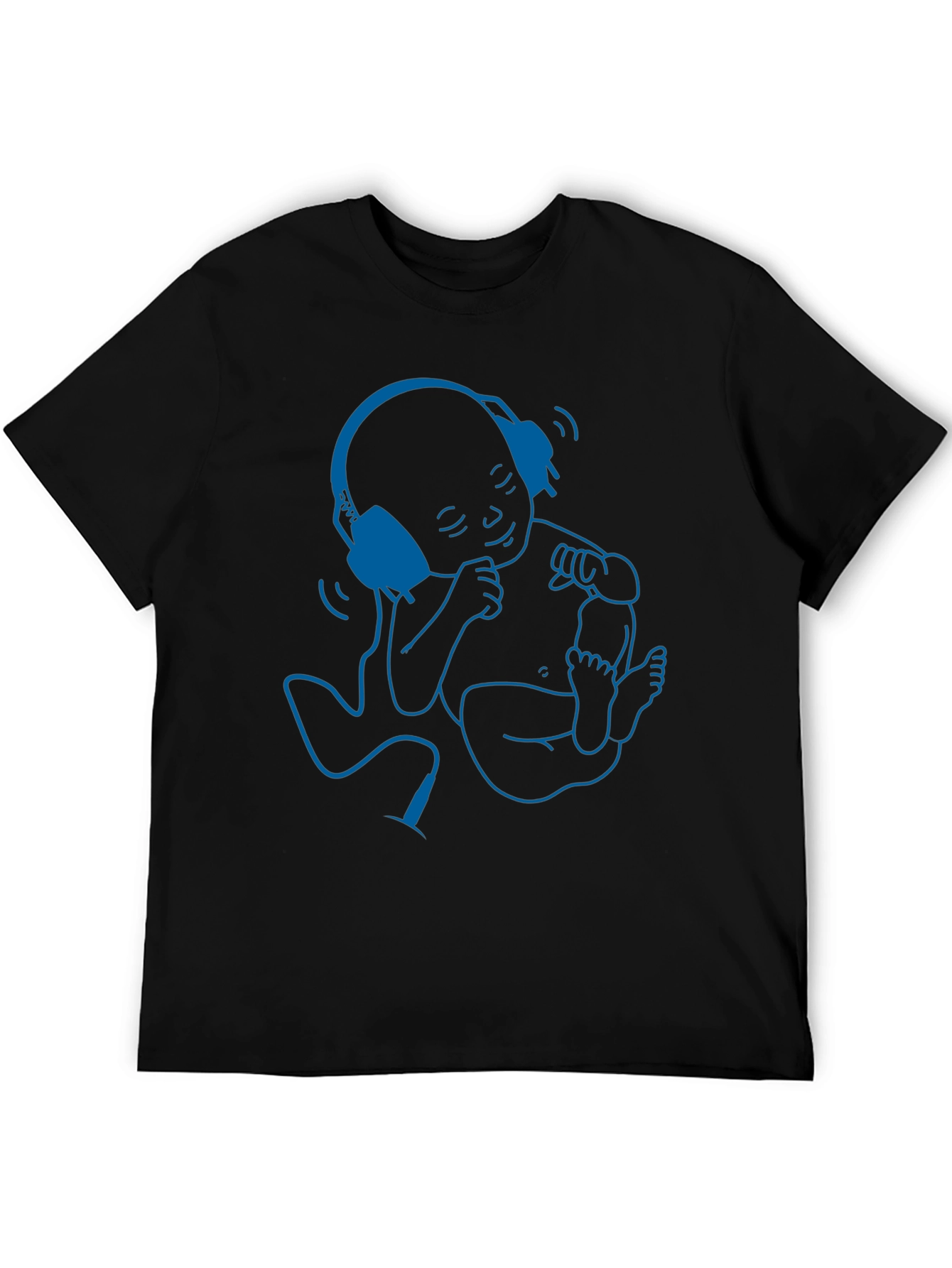 Cool Baby DJ Graphic Tee - Black Cotton T-Shirt