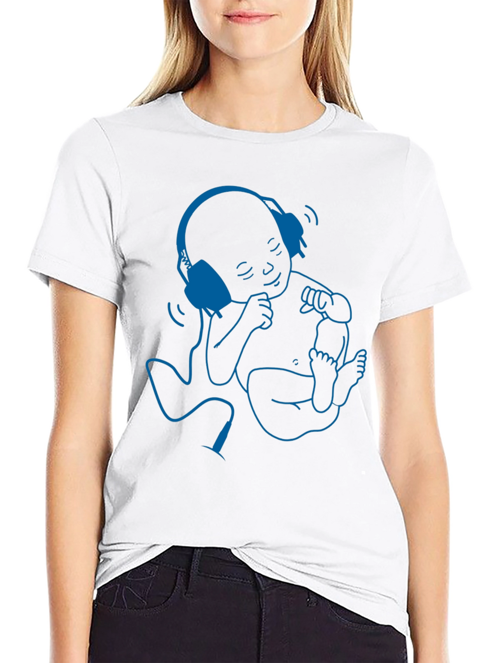 Cool Baby DJ Graphic Tee - Black Cotton T-Shirt