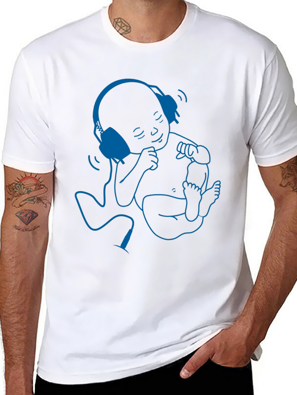 Cool Baby DJ Graphic Tee - Black Cotton T-Shirt