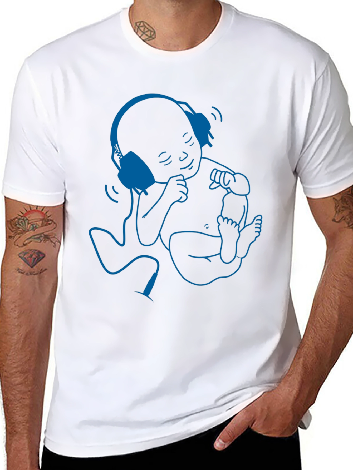 Cool Baby DJ Graphic Tee - Black Cotton T-Shirt