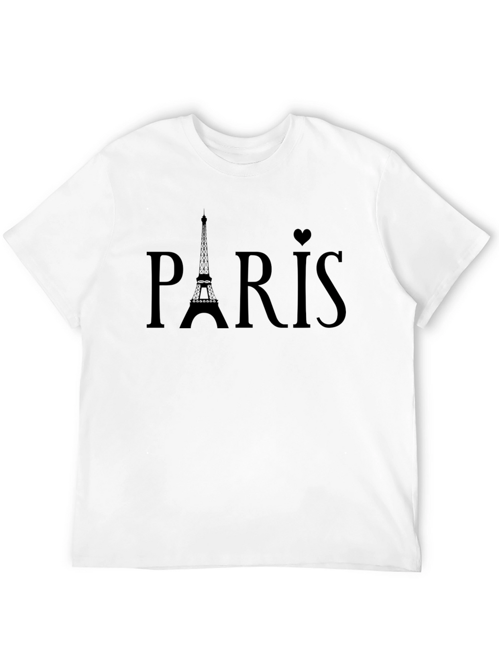 Paris Eiffel Tower Graphic Tee - Black Unisex T-Shirt