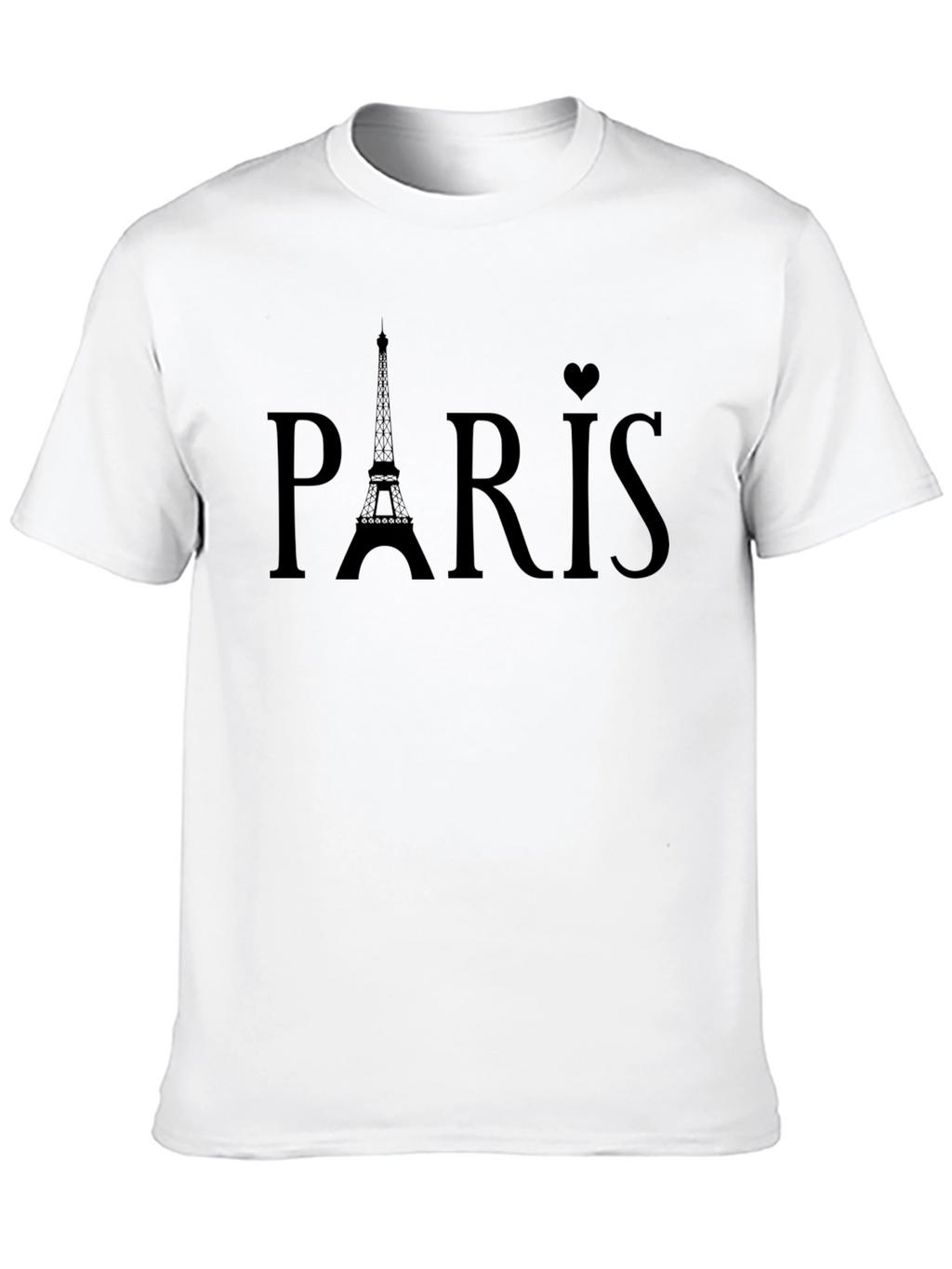 Paris Eiffel Tower Graphic Tee - Black Unisex T-Shirt