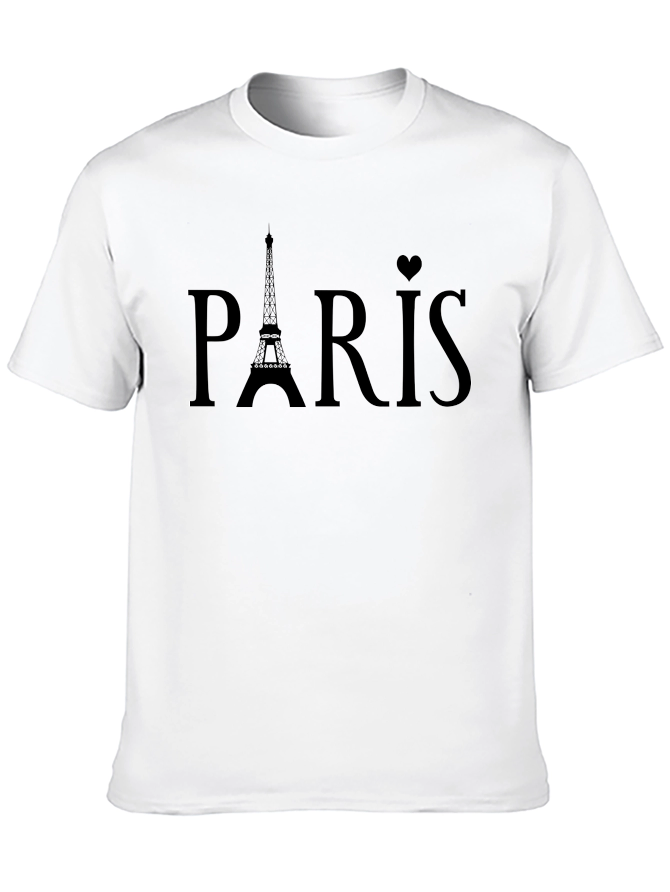 Paris Eiffel Tower Graphic Tee - Black Unisex T-Shirt