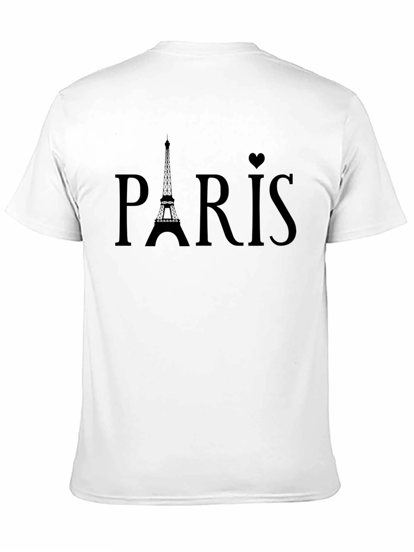 Paris Eiffel Tower Graphic Tee - Black Unisex T-Shirt