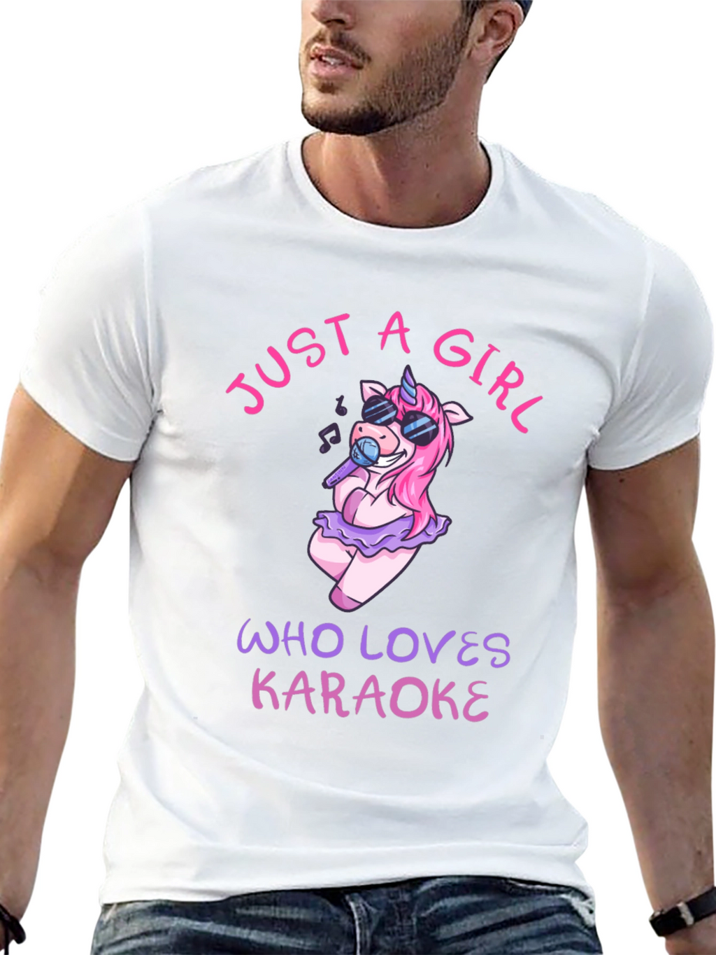 Karaoke Unicorn Girls T-Shirt