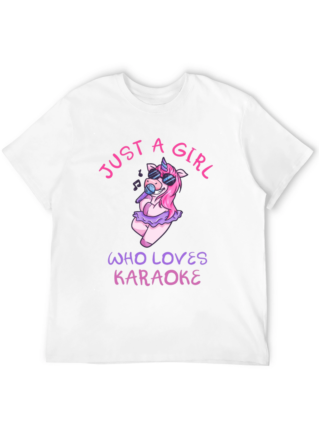 Karaoke Unicorn Girls T-Shirt