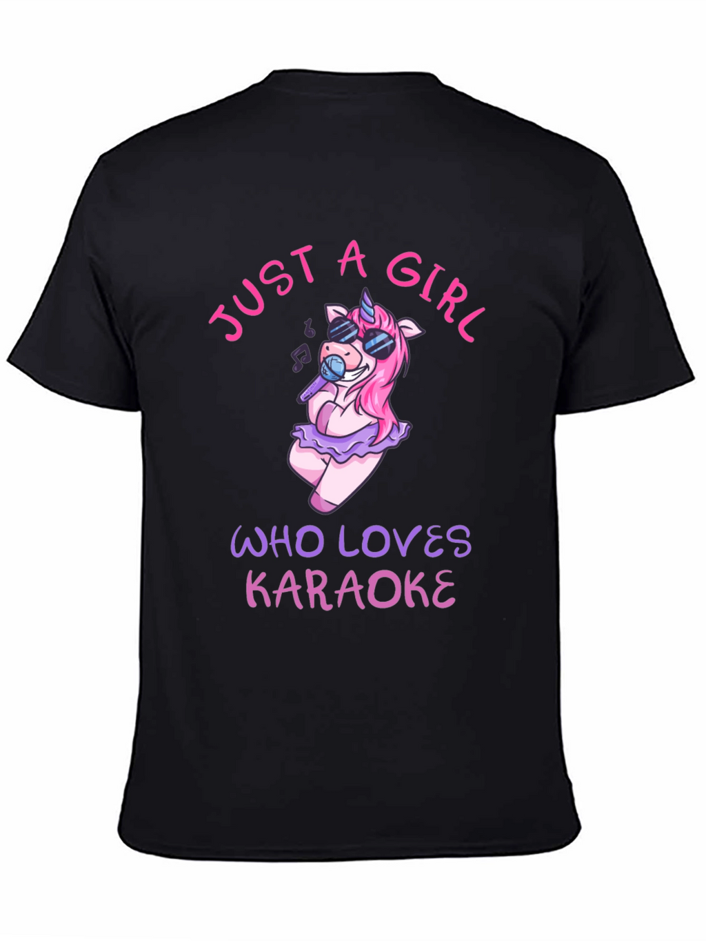Karaoke Unicorn Girls T-Shirt