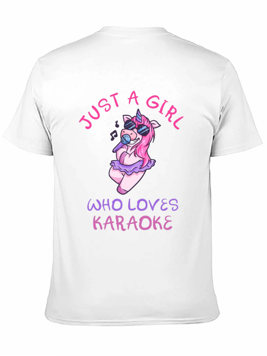 Karaoke Unicorn Girls T-Shirt