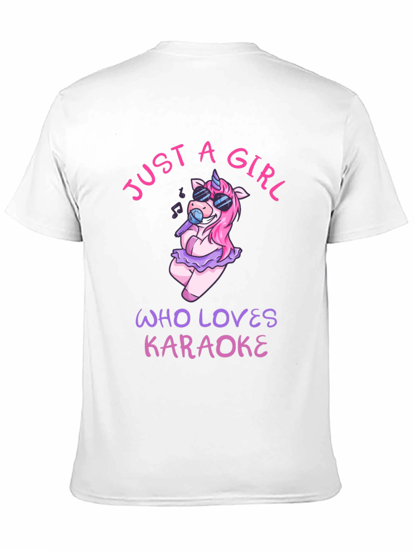 Karaoke Unicorn Girls T-Shirt