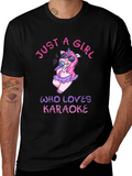 Karaoke Unicorn Girls T-Shirt