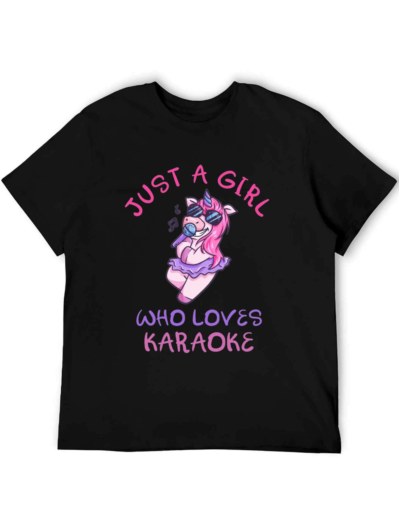 Karaoke Unicorn Girls T-Shirt