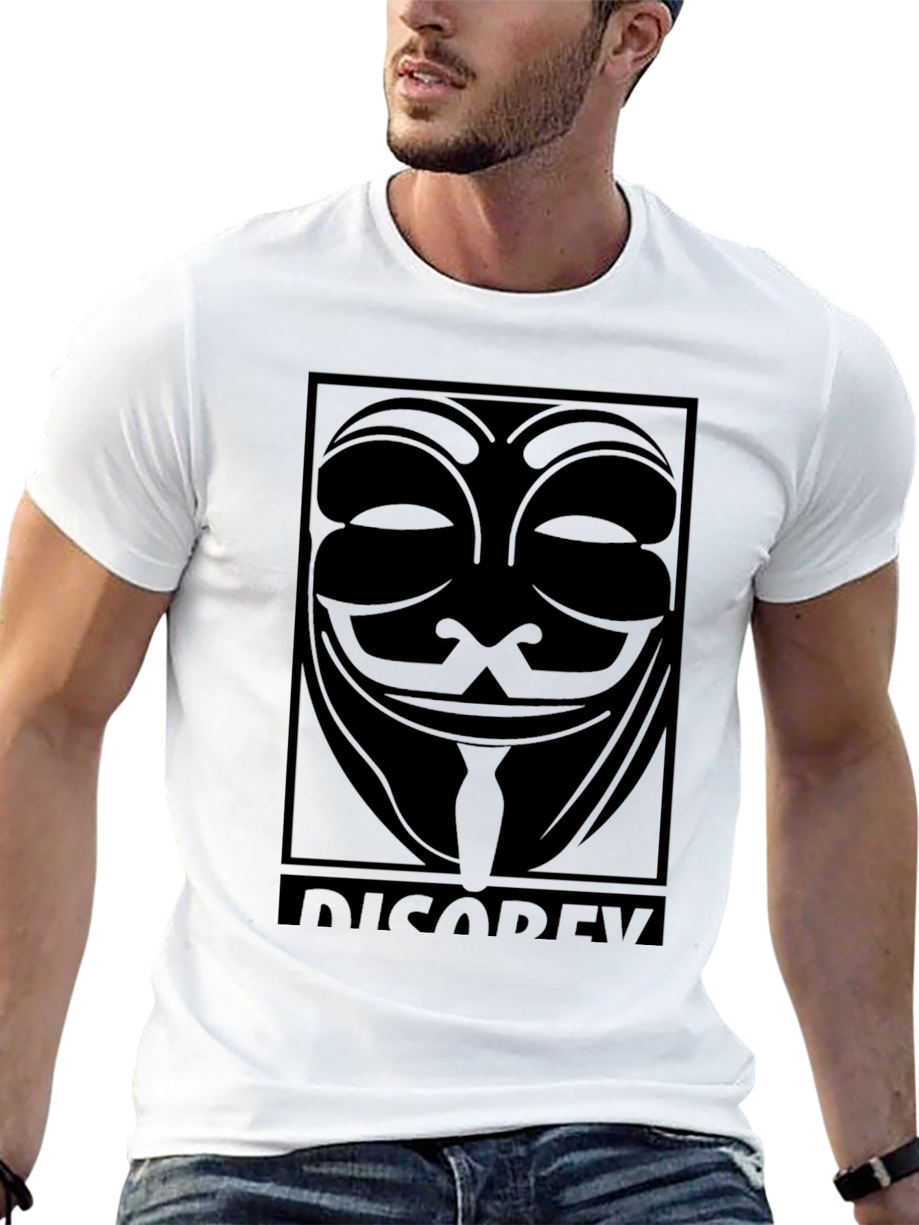 V for Vendetta Mask T-Shirt - Disobey
