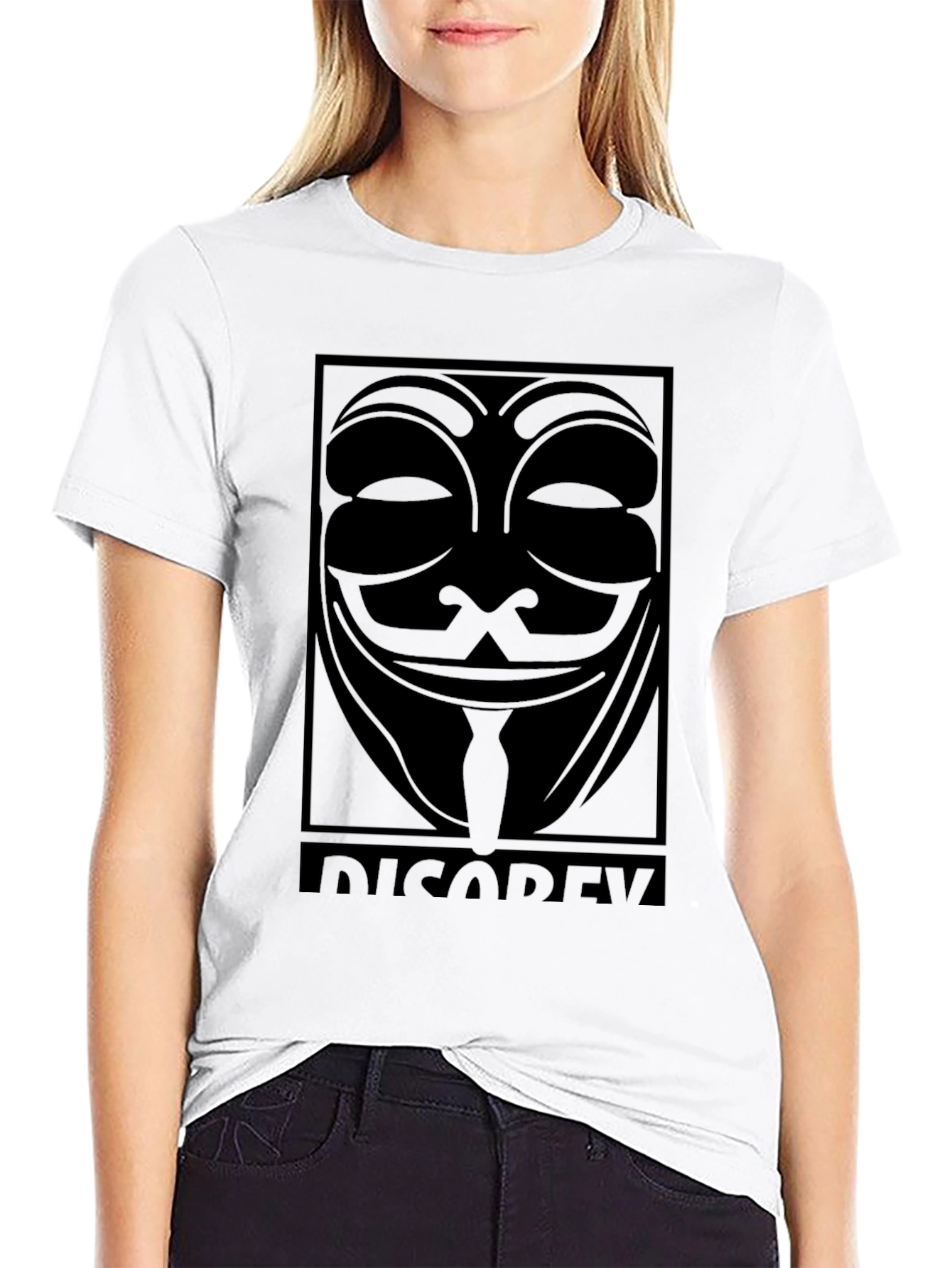 V for Vendetta Mask T-Shirt - Disobey