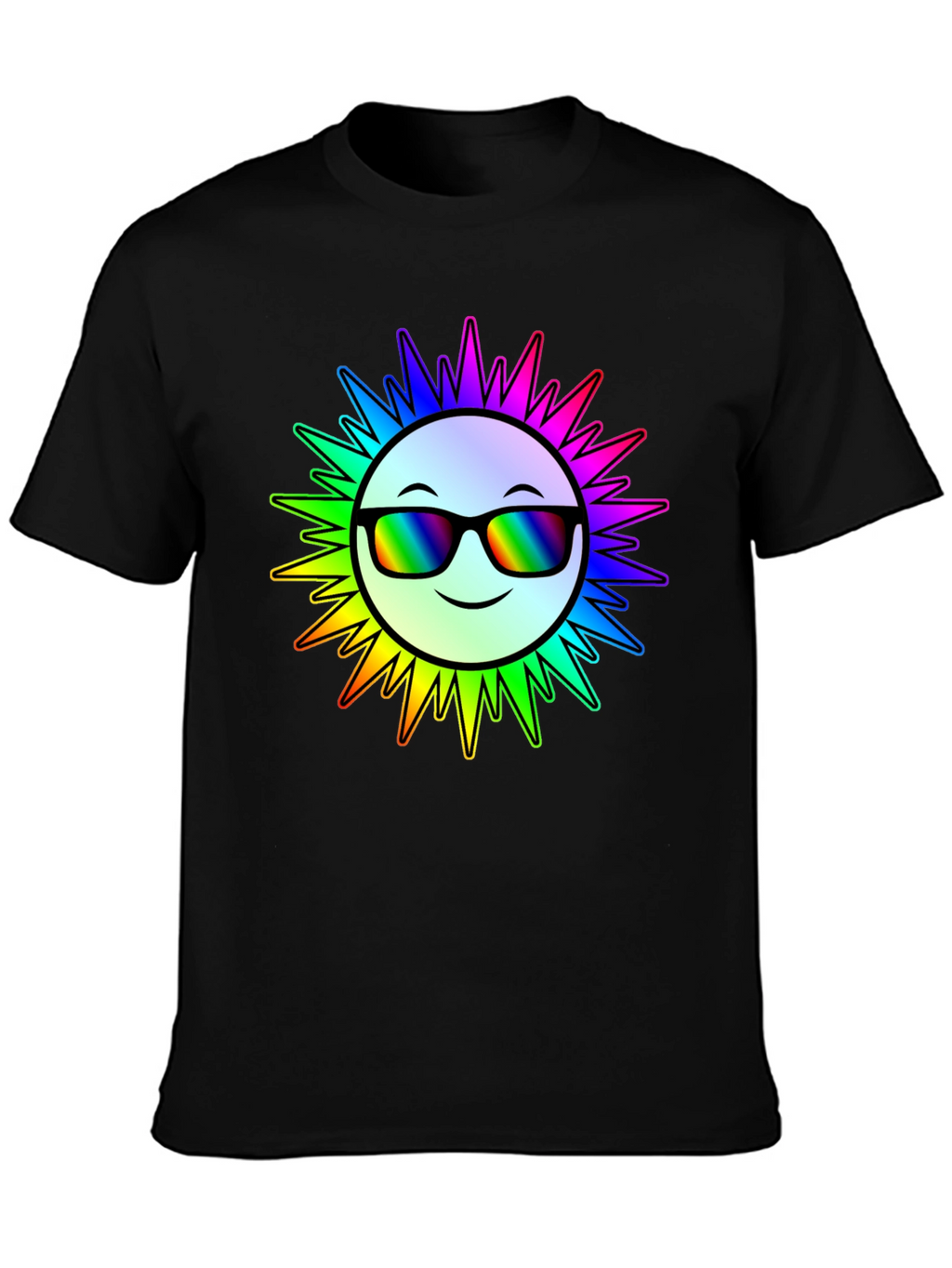 Rainbow Sun Graphic T-Shirt - Stylish & Unique