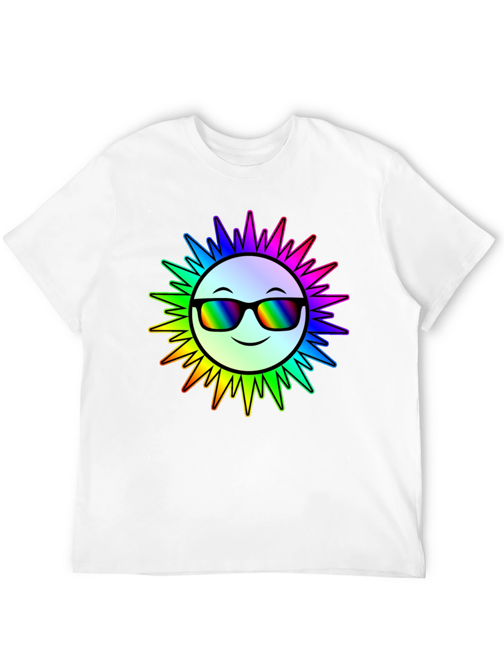 Rainbow Sun Graphic T-Shirt - Stylish & Unique
