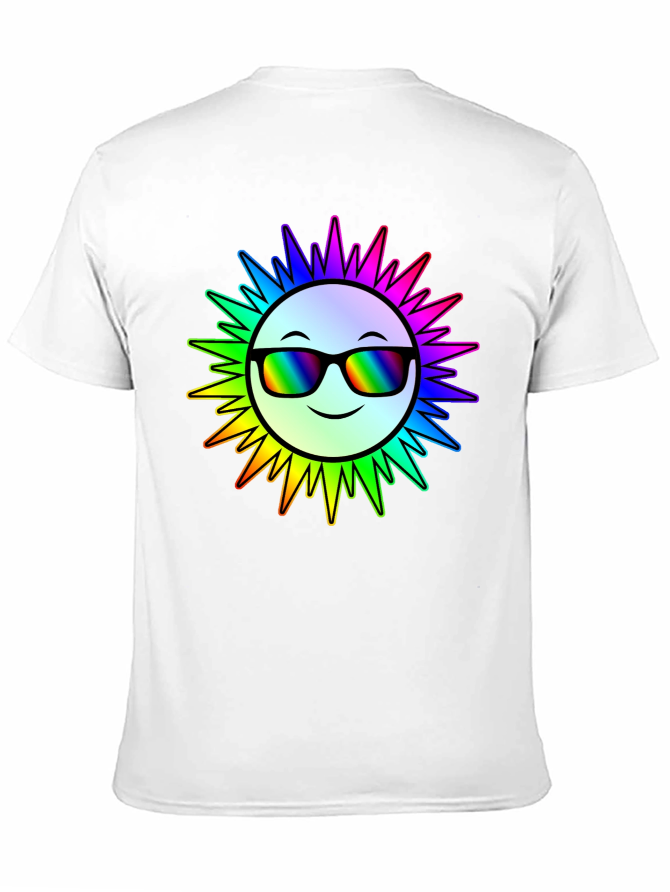 Rainbow Sun Graphic T-Shirt - Stylish & Unique