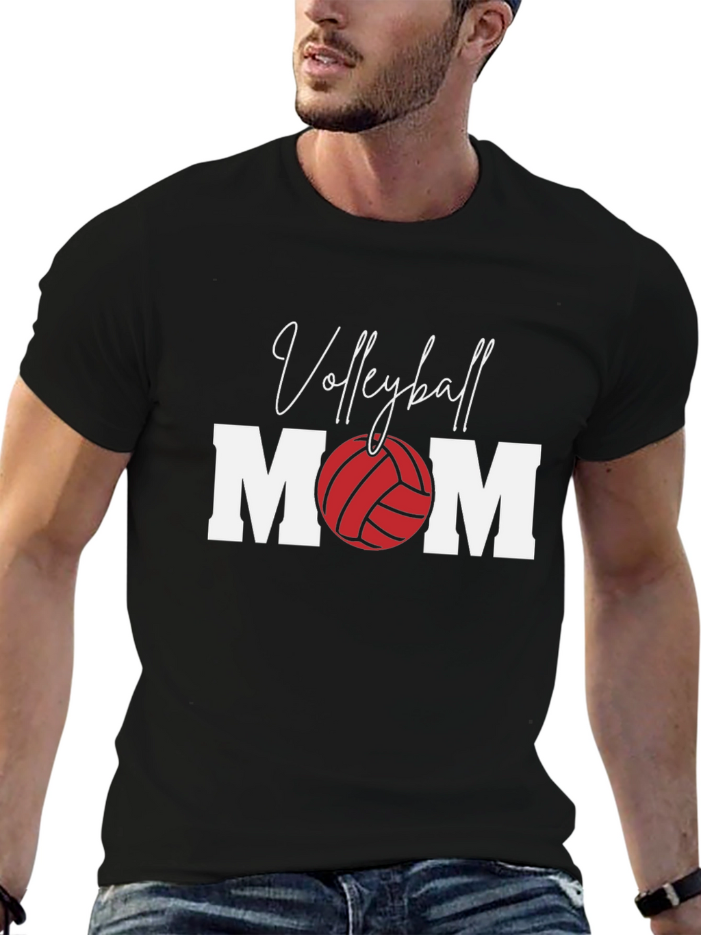 Volleyball Mom T-Shirt - Black