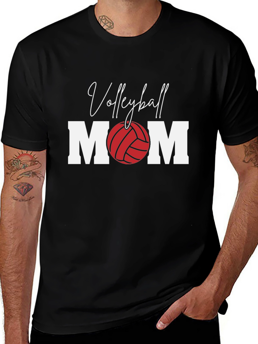 Volleyball Mom T-Shirt - Black