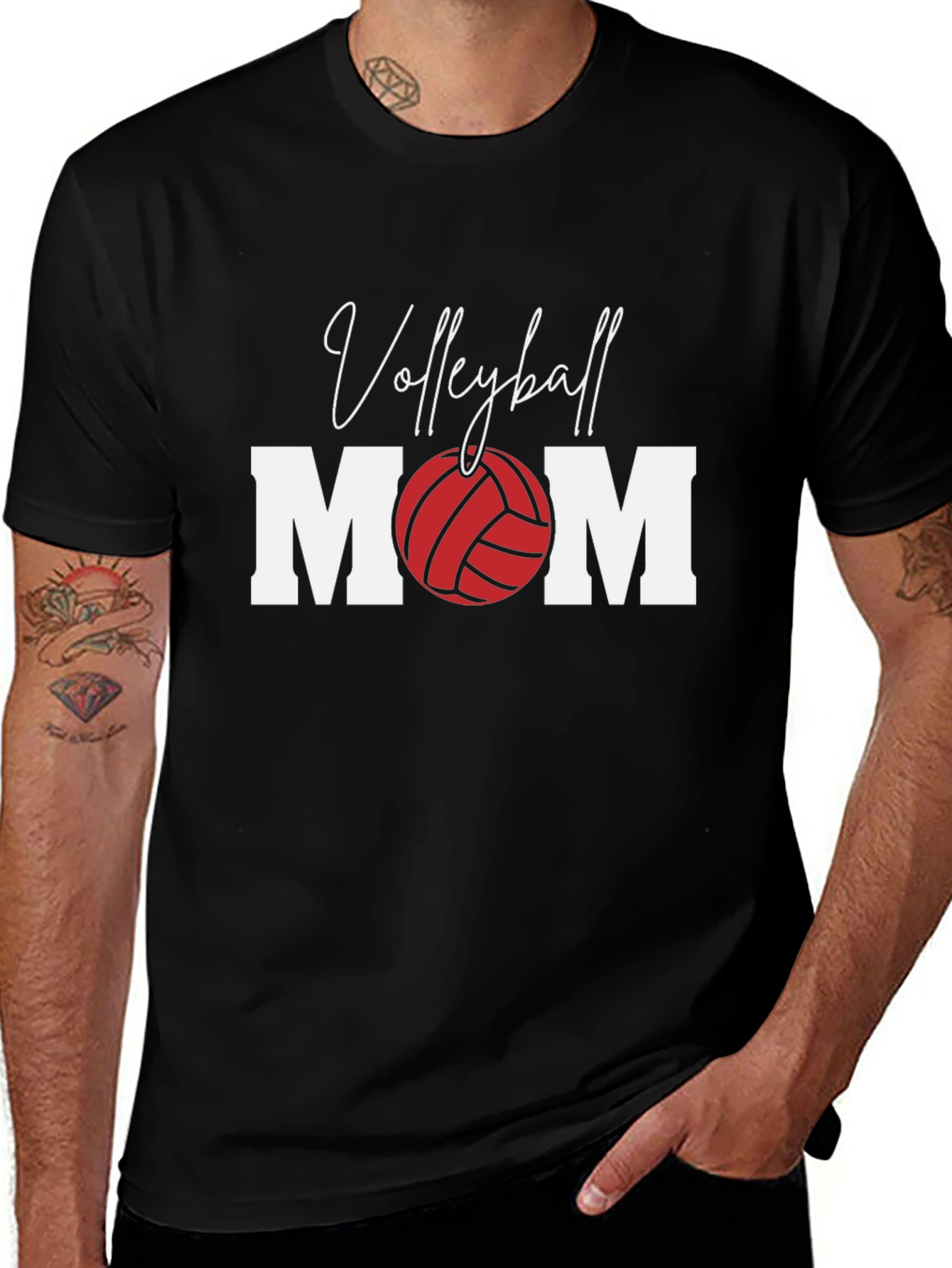 Volleyball Mom T-Shirt - Black