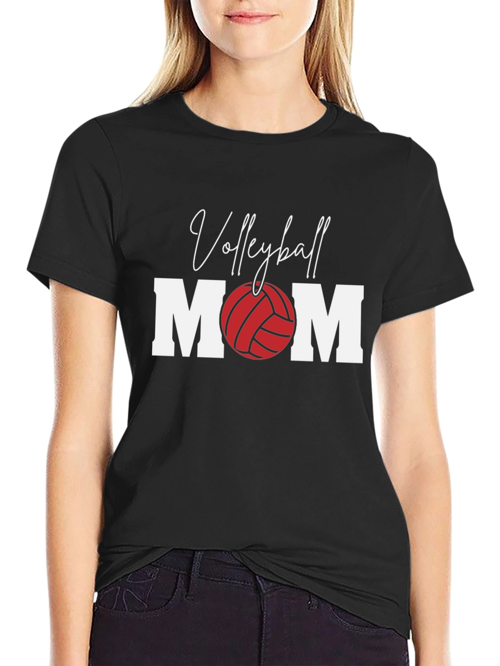 Volleyball Mom T-Shirt - Black