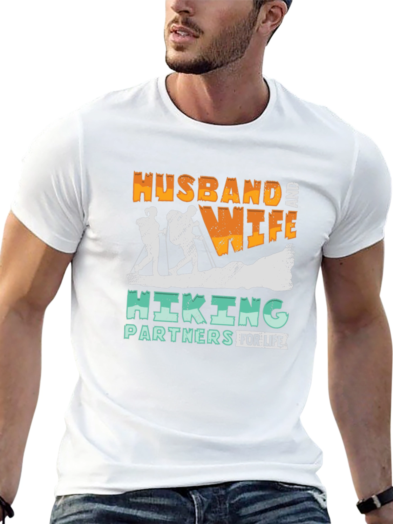 Hiking Partners T-Shirt Husband and Wife Design