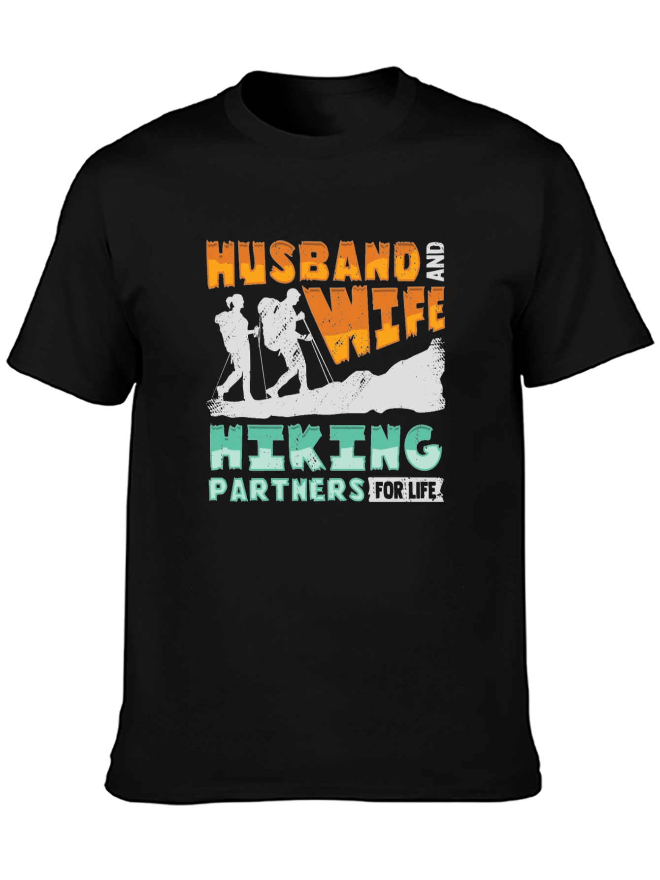 Hiking Partners T-Shirt Husband and Wife Design