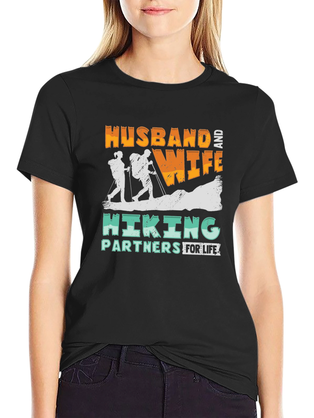 Hiking Partners T-Shirt Husband and Wife Design