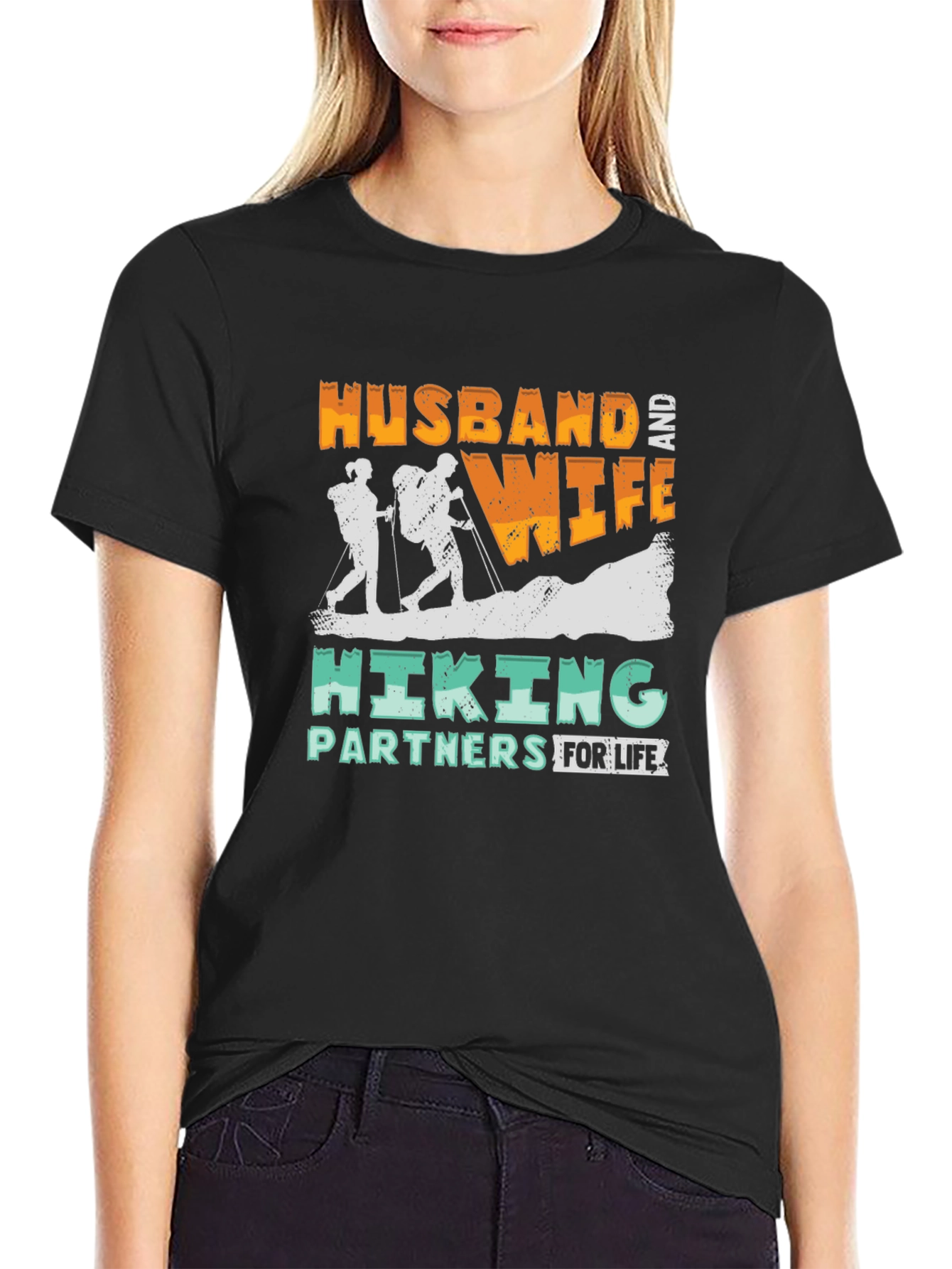Hiking Partners T-Shirt Husband and Wife Design