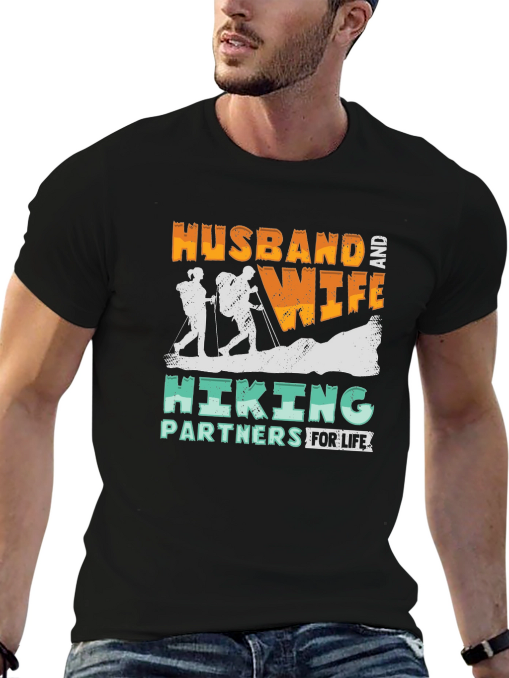 Hiking Partners T-Shirt Husband and Wife Design