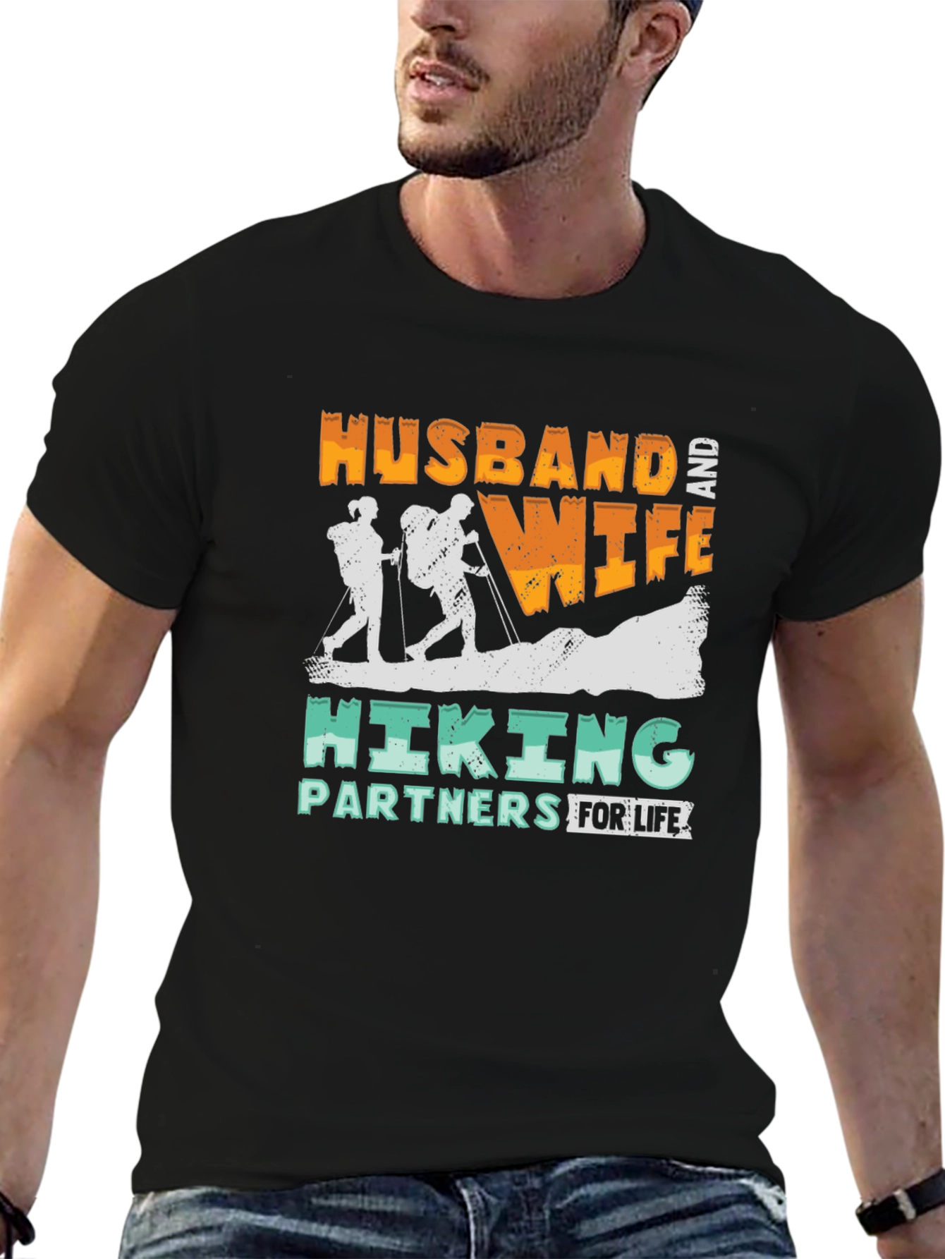 Hiking Partners T-Shirt Husband and Wife Design