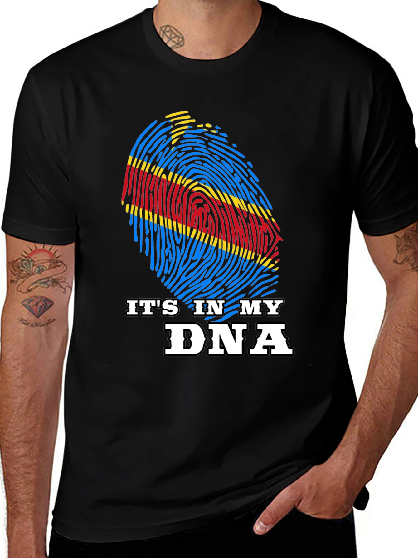 Its In My DNA T-Shirt - Democratic Republic of Congo Flag