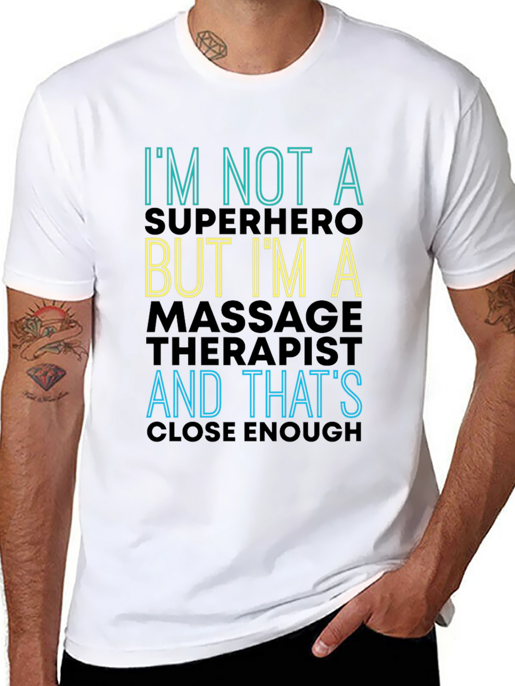 Massage Therapist Superhero Funny T-Shirt