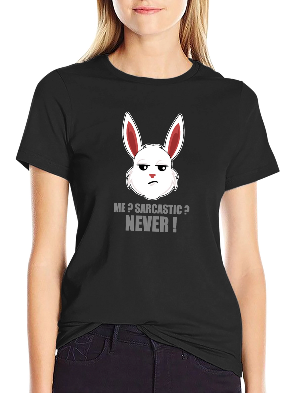 Sarcastic Rabbit Graphic Tee - Funny Humor T-Shirt