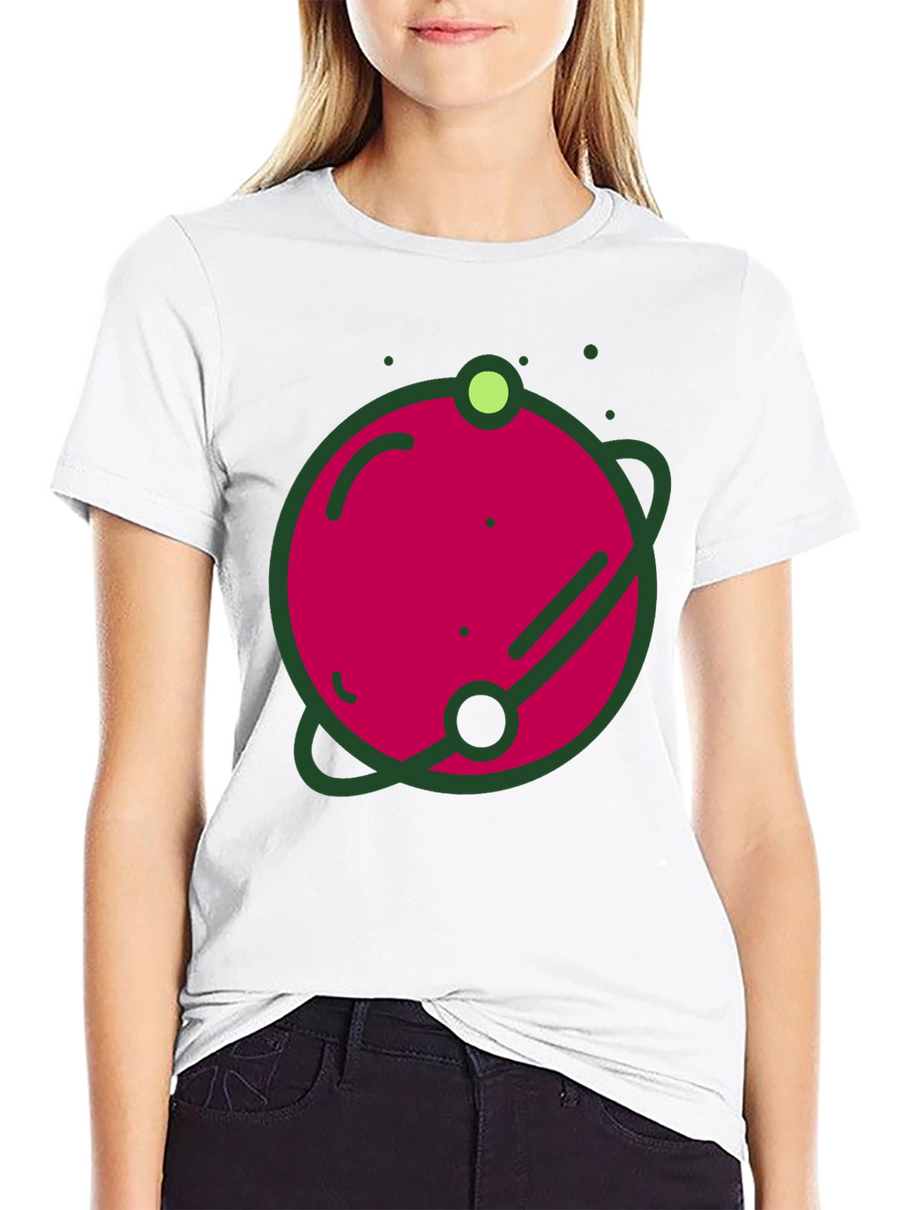 Planet Graphic Black T-Shirt - Stylish Casual Wear