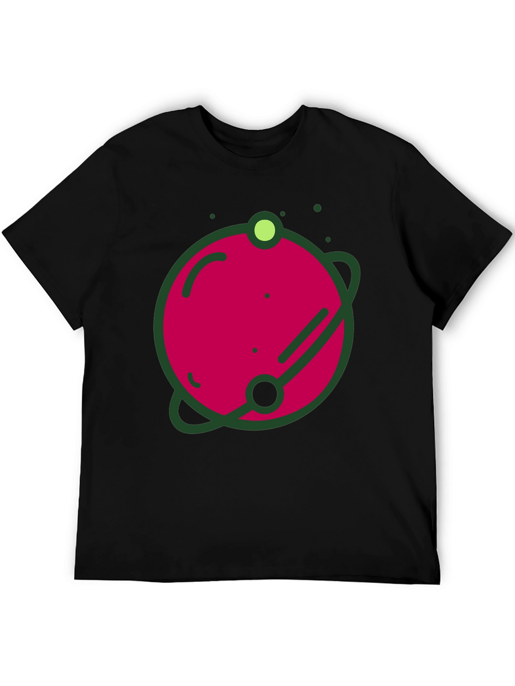 Planet Graphic Black T-Shirt - Stylish Casual Wear